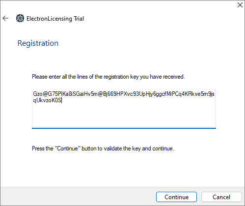 Registration Dialog -Electron Demo!